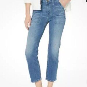 J. Crew Factory NWT Cropped Patch Pocket Utility Blue Jeans S:26,27,28,30,31& 32